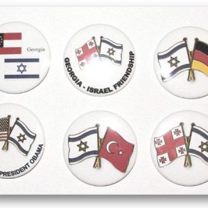 Two Flags Button Pins