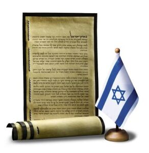 מיני ערכת כחול-לבן דגל ישראל מגילת העצמאות