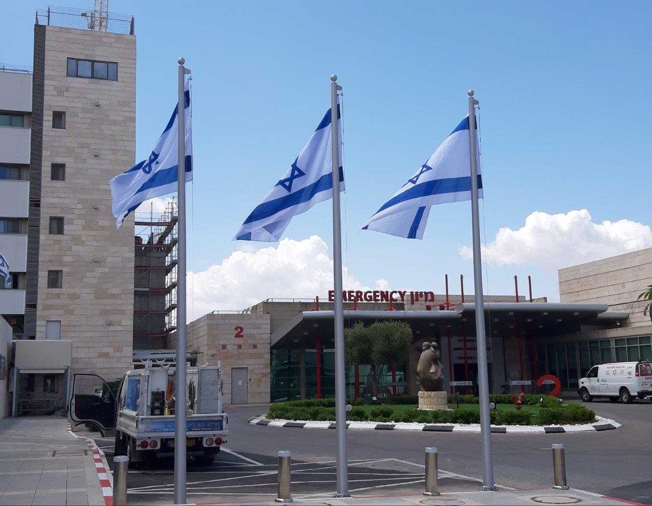 תרנים עם דגלי ישראל